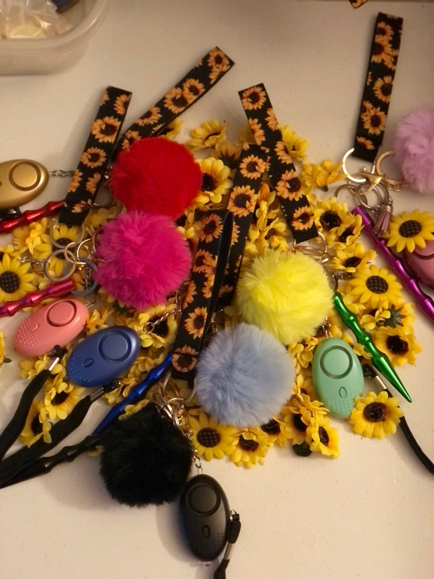 Sunflower Safety Keychains