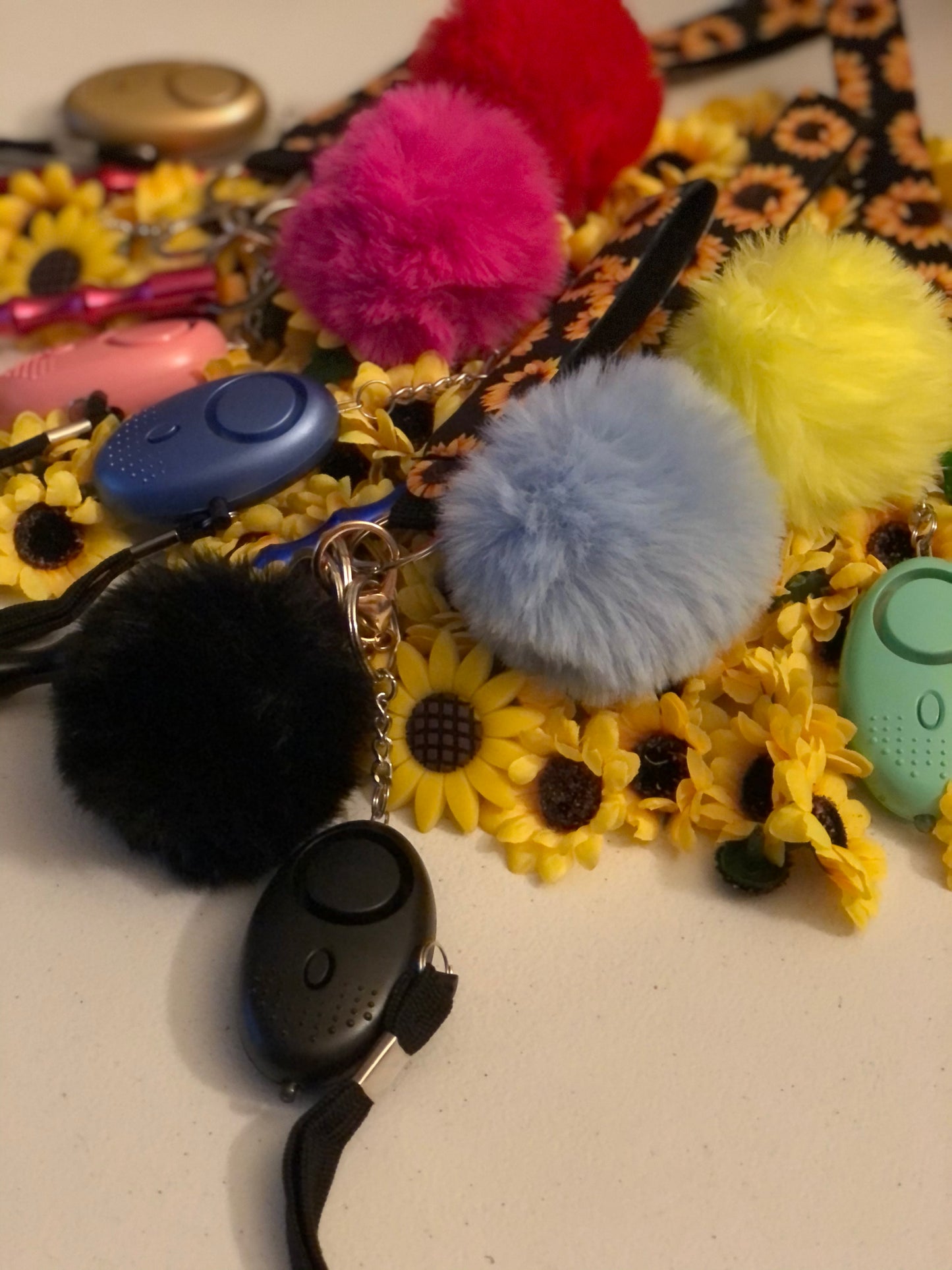 Sunflower Safety Keychains